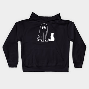 Black Cat Ghost Kids Hoodie